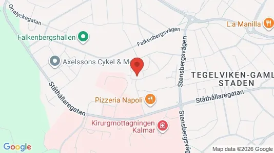 Rooms for rent i Kalmar - kort over placeringen