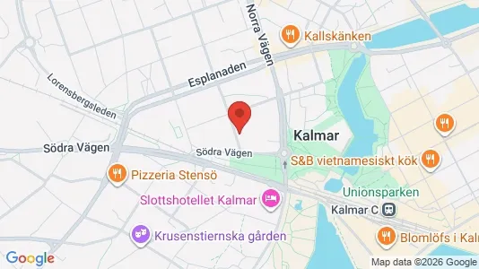 Rooms for rent i Kalmar - kort over placeringen