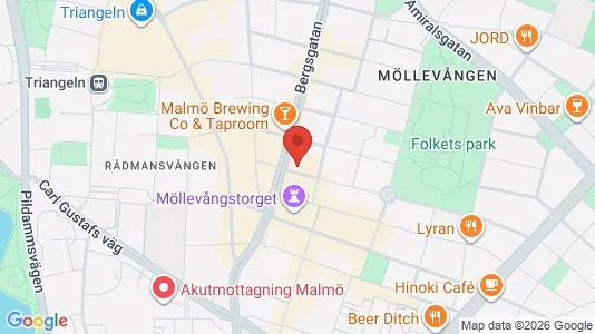 Apartments for rent i Malmö City - kort over placeringen