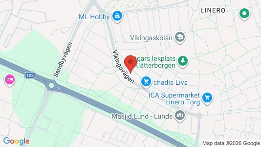 Apartments for rent i Lund - kort over placeringen