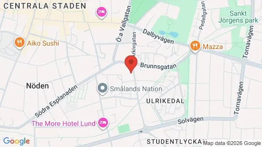 Apartments for rent i Lund - kort over placeringen