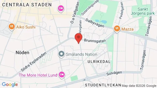 Apartments for rent i Lund - kort over placeringen