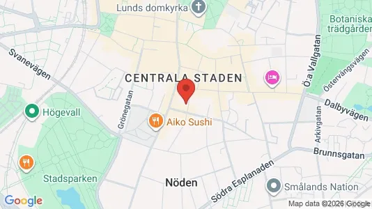 Apartments for rent i Lund - kort over placeringen