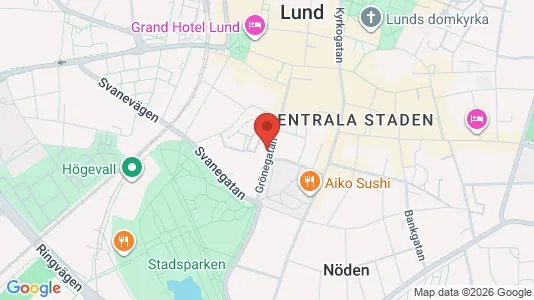 Apartments for rent i Lund - kort over placeringen
