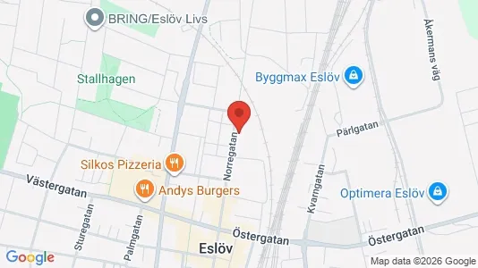 Apartments for rent i Eslöv - kort over placeringen