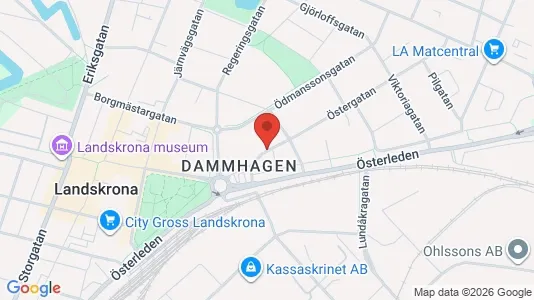 Apartments for rent i Landskrona - kort over placeringen