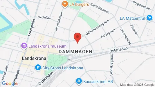 Apartments for rent i Landskrona - kort over placeringen