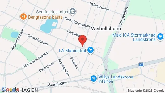 Apartments for rent i Landskrona - kort over placeringen