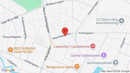 Apartments for rent i Landskrona - kort over placeringen