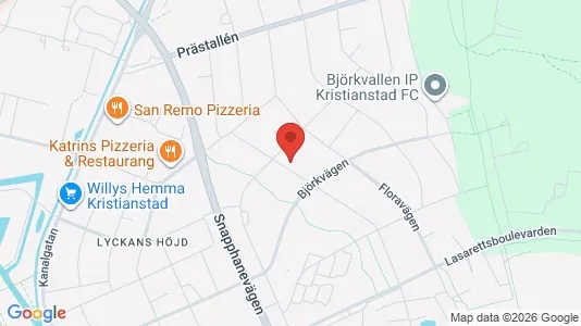 Apartments for rent i Kristianstad - kort over placeringen