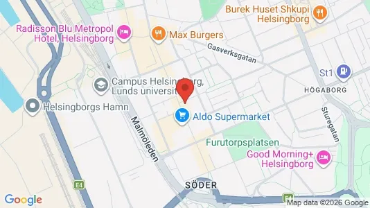Apartments for rent i Helsingborg - kort over placeringen