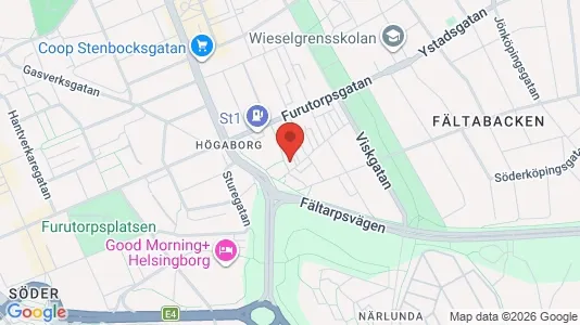 Apartments for rent i Helsingborg - kort over placeringen