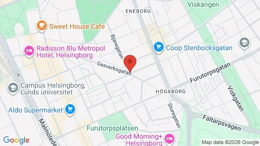 Apartments for rent i Helsingborg - kort over placeringen