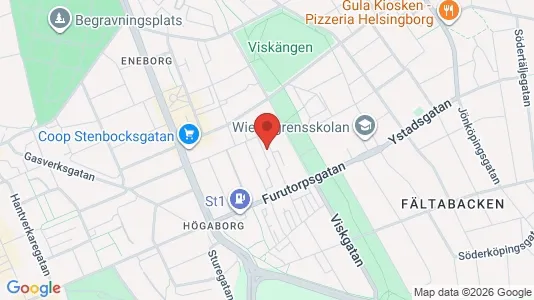 Apartments for rent i Helsingborg - kort over placeringen