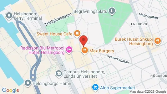 Apartments for rent i Helsingborg - kort over placeringen