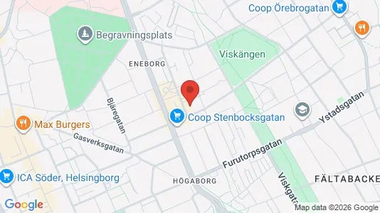 Apartments for rent i Helsingborg - kort over placeringen