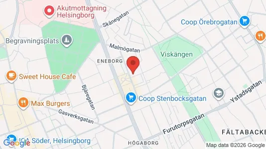 Apartments for rent i Helsingborg - kort over placeringen