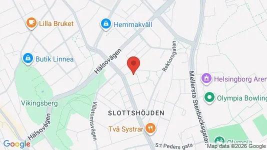 Apartments for rent i Helsingborg - kort over placeringen