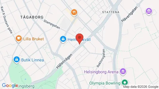 Apartments for rent i Helsingborg - kort over placeringen