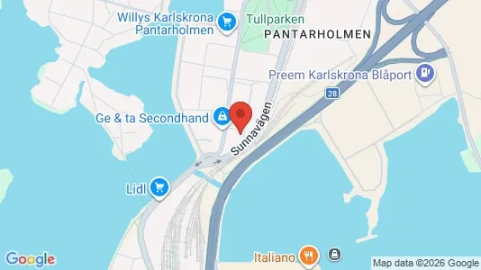 Apartments for rent i Karlskrona - kort over placeringen