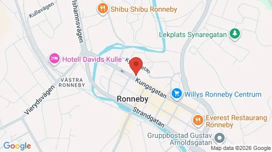 Apartments for rent i Ronneby - kort over placeringen