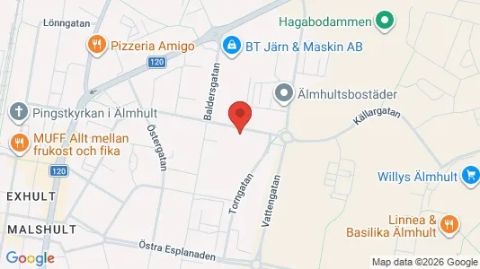 Apartments for rent i Älmhult - kort over placeringen