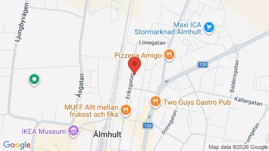Apartments for rent i Älmhult - kort over placeringen