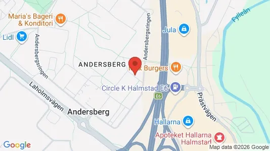 Apartments for rent i Halmstad - kort over placeringen