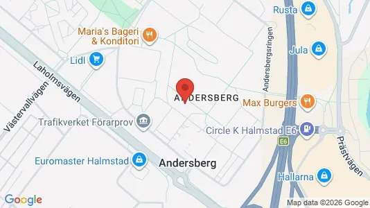 Apartments for rent i Halmstad - kort over placeringen