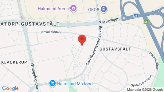 Apartments for rent i Halmstad - kort over placeringen