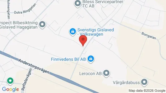 Apartments for rent i Gislaved - kort over placeringen