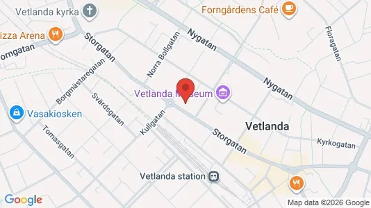Apartments for rent i Vetlanda - kort over placeringen