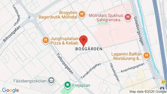 Apartments for rent i Mölndal - kort over placeringen