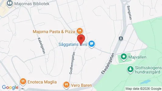 Apartments for rent i Majorna-Linné - kort over placeringen