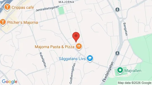 Apartments for rent i Majorna-Linné - kort over placeringen