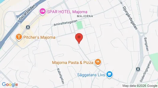 Apartments for rent i Majorna-Linné - kort over placeringen