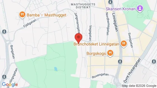 Apartments for rent i Majorna-Linné - kort over placeringen