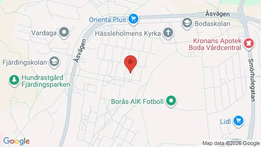 Apartments for rent i Borås - kort over placeringen