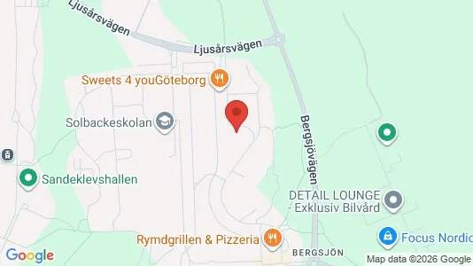 Apartments for rent i Gothenburg East - kort over placeringen