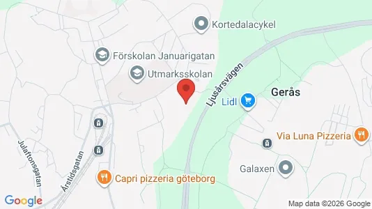 Apartments for rent i Gothenburg East - kort over placeringen