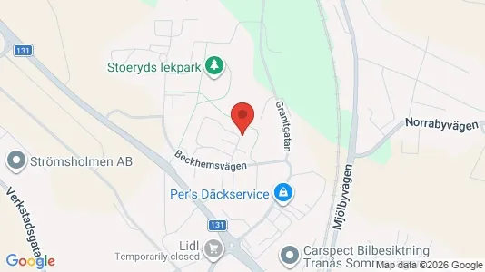 Apartments for rent i Tranås - kort over placeringen