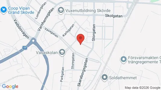 Apartments for rent i Skövde - kort over placeringen