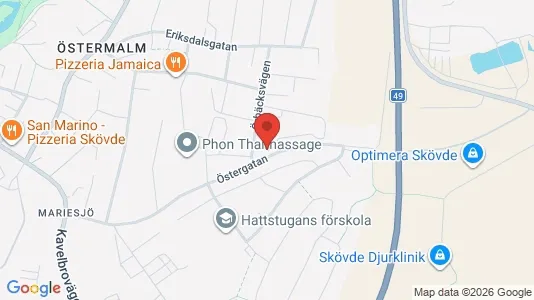 Apartments for rent i Skövde - kort over placeringen