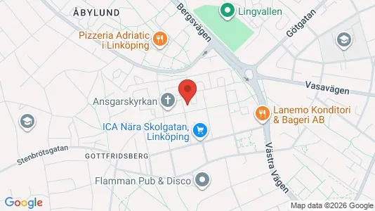 Apartments for rent i Linköping - kort over placeringen
