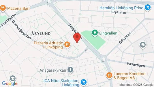 Apartments for rent i Linköping - kort over placeringen