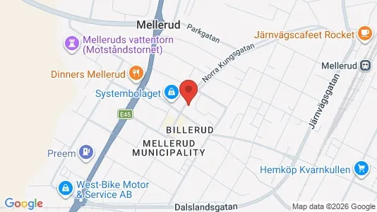 Apartments for rent i Mellerud - kort over placeringen