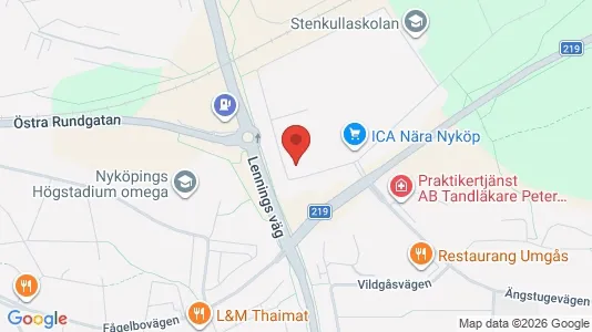 Apartments for rent i Nyköping - kort over placeringen