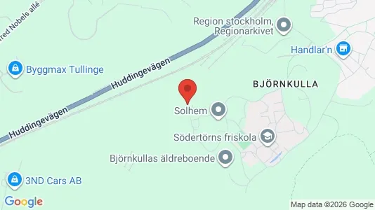 Rooms for rent i Huddinge - kort over placeringen