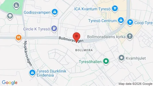Apartments for rent i Tyresö - kort over placeringen