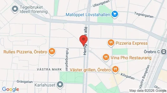Apartments for rent i Örebro - kort over placeringen